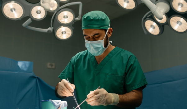 ENT Specialist performing Sinus Surgery