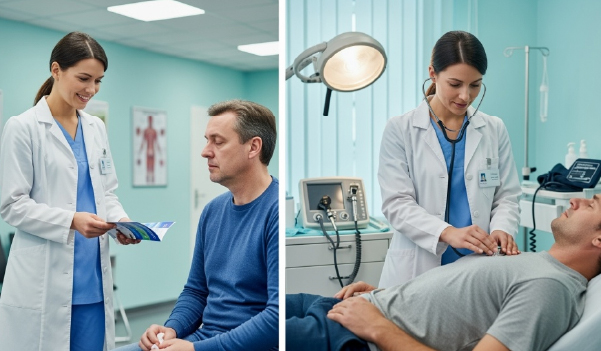 Doctors performing stapedectomy surgery