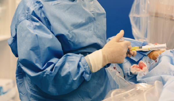 Gynecologist showing scans to a female patient