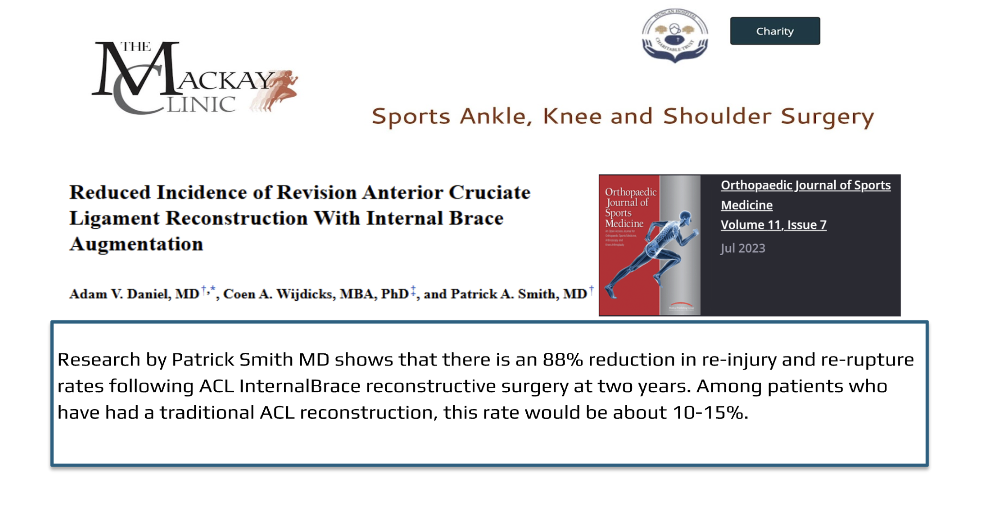 Internal Brace ACL Research