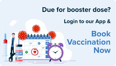Vaccination slot booking banner
